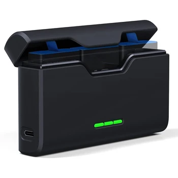 3 Слота-Зарядно устройство за GoPro Hero 11/10/9/8/7/6/5 Бързо зареждане на батерията с помощта на кабел Type-C и карта с памет TF
