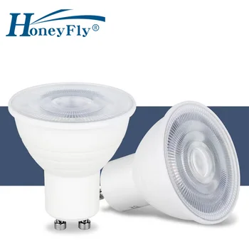 HoneyFly 10 бр. Светодиодна Лампа GU10 с Регулируема Яркост 3 W/5 W MR16 (50 мм) + C 220-240 В GU10 Топло Бяла COB LED Алуминиев Хирургична Лампа